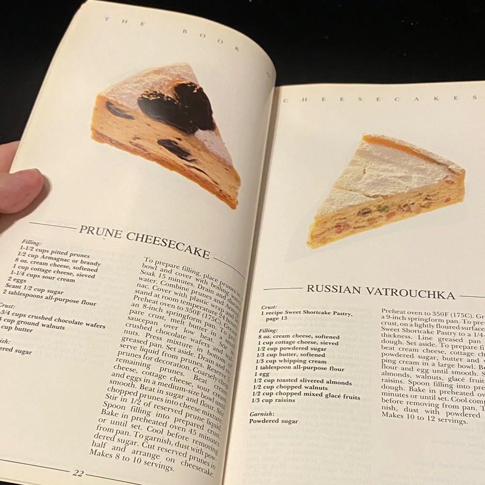 Vintage Cheesecake Cookbook with Colorful Cover